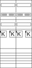 Hager ZK3EZ14N Komplettfeld 4ZP,BKE-I,2-feldig