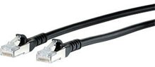 Metz Connect Patchkabel Cat.6A 10G AWG26 schwarz 0,5m